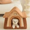 Dog House Cat Kennel Removable Bed Soft Portable Warm Sofa Washable Cave Pet