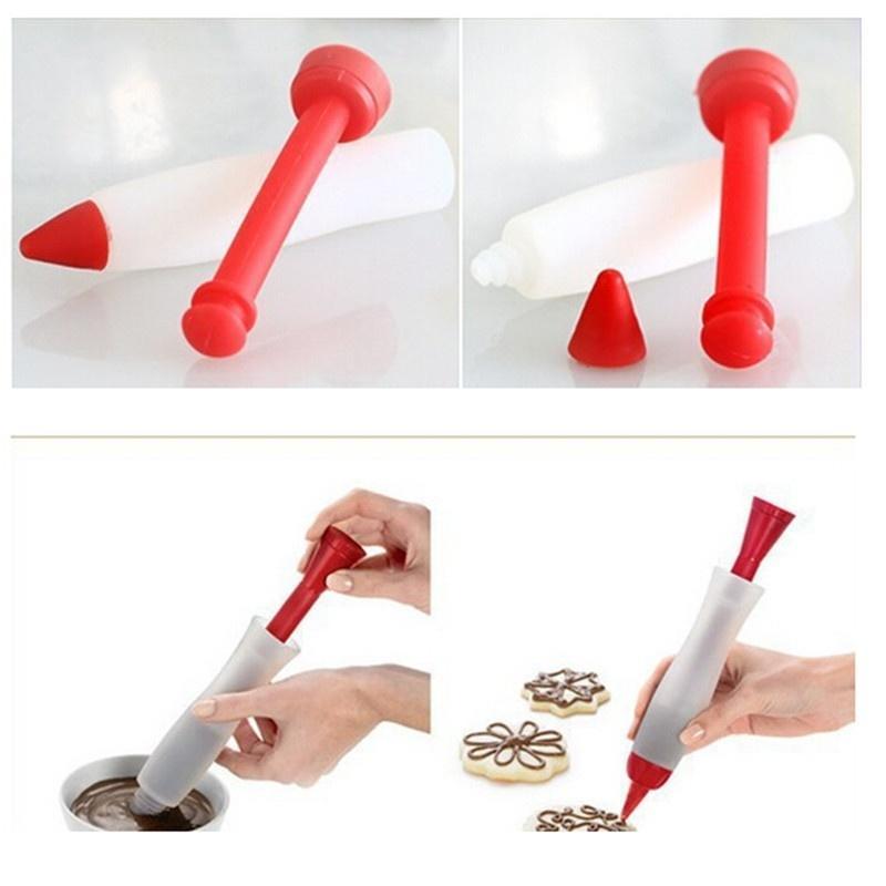 Силиконовая ручка для написания еды, ручка для украшения шоколада, форма для торта, чашка для крема, посуда, кухонный инструмент