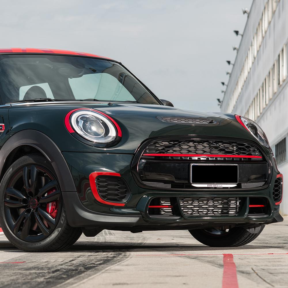 For Mini F55 F56 F57 One Cooper S JCW 2014-2021 Front Grille Trim Frame Glossy Black Air Intake Grills Surround Cover