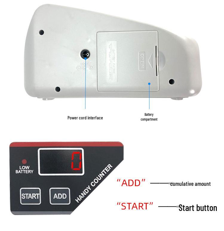 V30 Portable Handheld Multi-Currency USD Counter with Battery Adapter