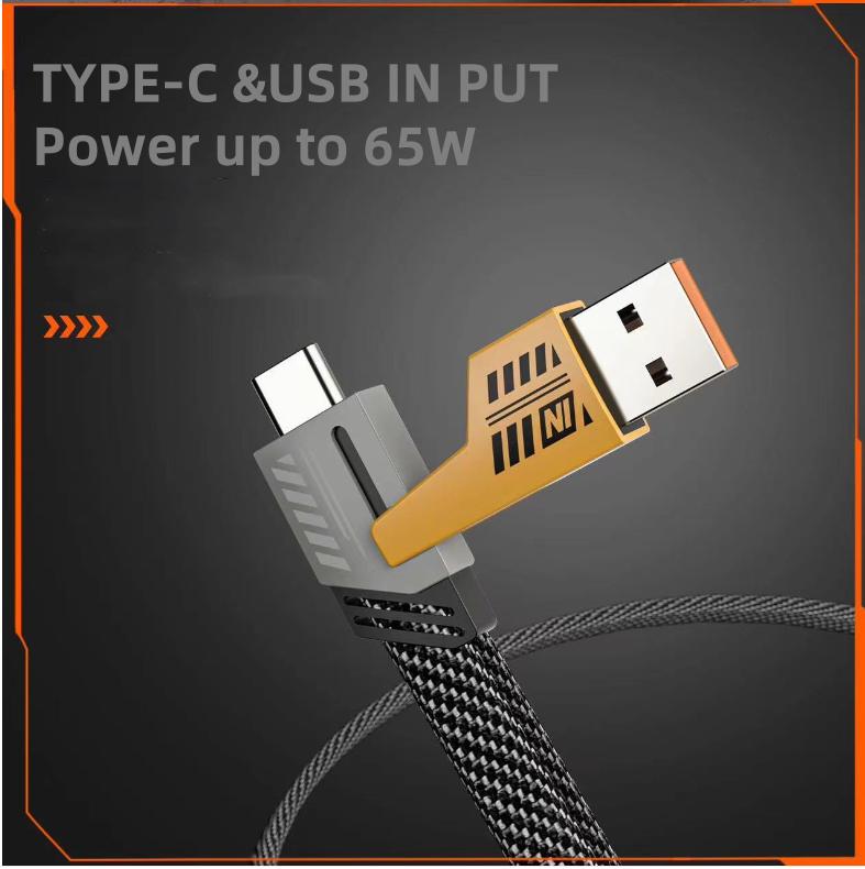Кабель для зарядки мобильного телефона 1 м/3,28 фута 4-в-1 USB универсальный кабель для быстрой зарядки Lightning+Type C выход для Android/Apple/ноутбука/iPad
