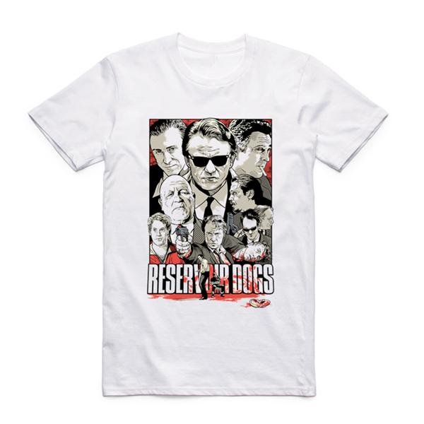 2026 S-XXX Men Women Reservoir Dogs Quentin Tarantino Print White T-shirt Short sleeve O-Neck Homme Harajuku Casual Cool Tshirt