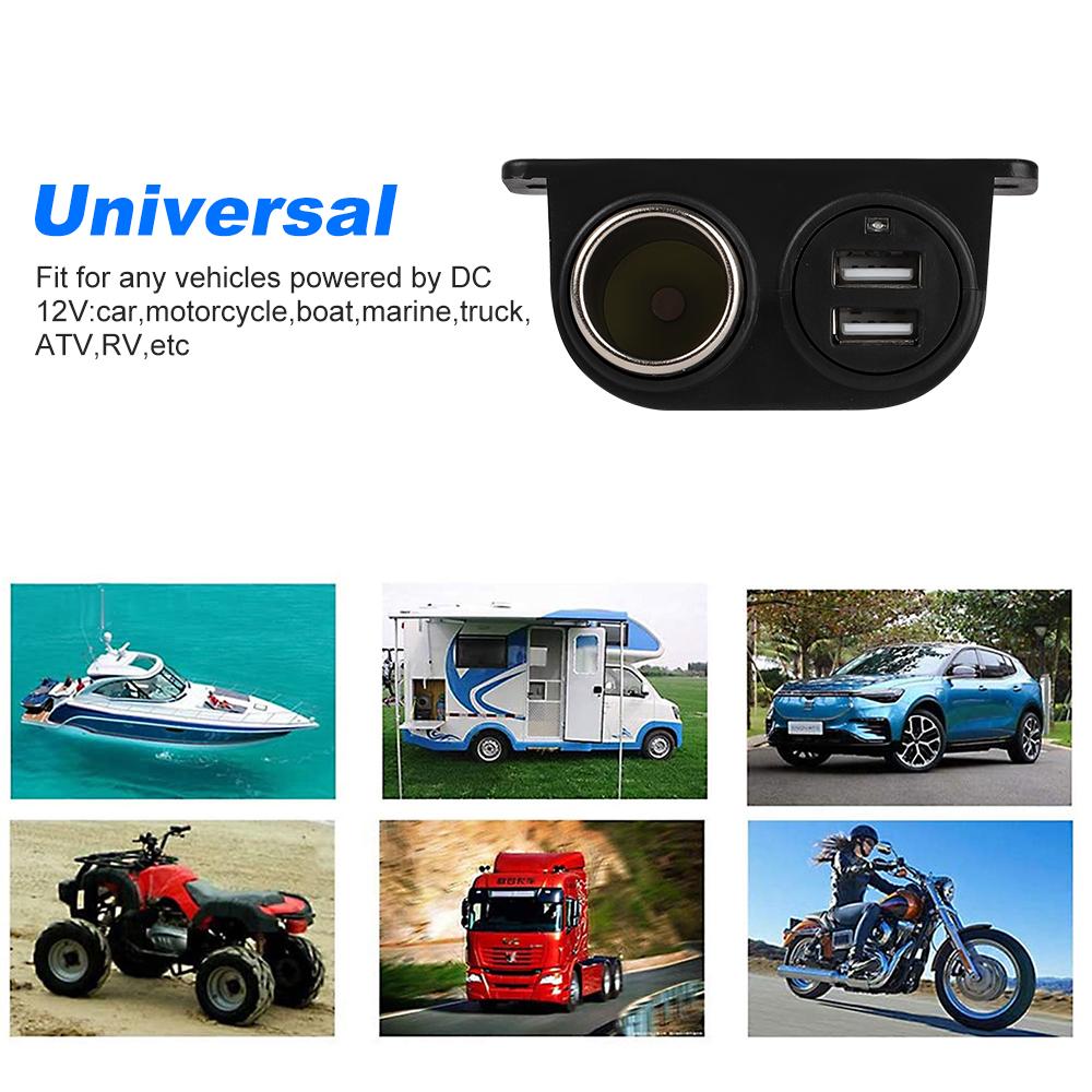 Зарядный адаптер 12 В/24 В 3,1 А, автомобильное зарядное устройство с двумя USB-разъемами, автомобильный прикуриватель, разветвитель, зарядка через прикуриватель