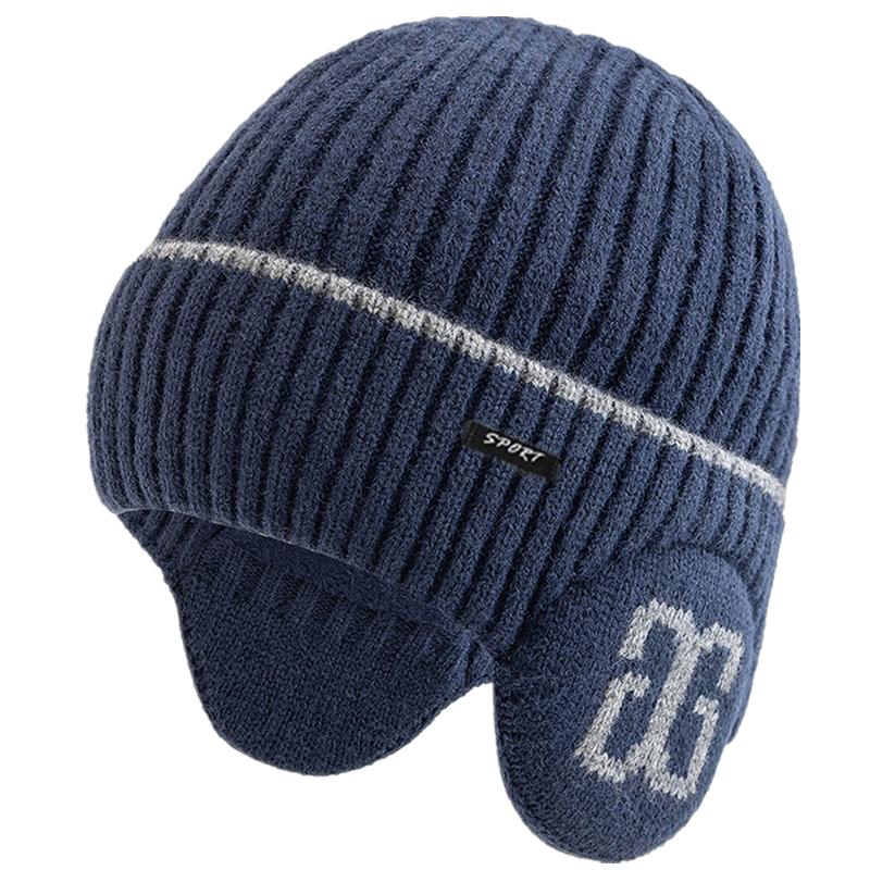 Новая унисекс плюшевая меховая подкладка зимняя шапка-бини с ушами модные зимние шапки для мужчин и женщин уличные классические сохраняющие тепло шапки