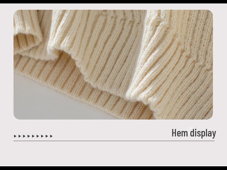 Drizzle Solid Color Half Turtleneck Pullover Women's Sweater - Autumn/Winter European & American Style Long-Sleeved Knitted Top