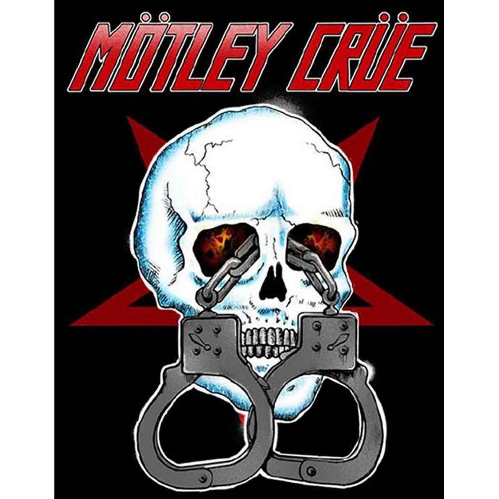 Motley Crue Унисекс Футболка с манжетами в виде черепов для взрослых