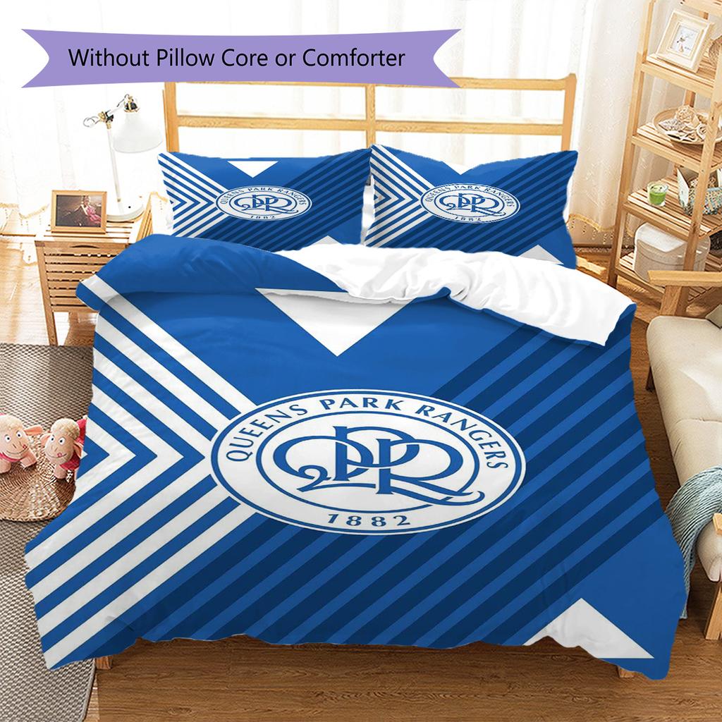Queens Park Rangers fc Pattern Bedding Set Quilt Cover Pillowcase Home Decor Gift (1 * duvet cover + 2 * pillowcase, without core)