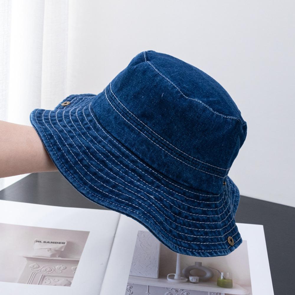 Солнцезащитная кепка Edge Curl из стираного денима, панама, модная рыболовная шляпа для активного отдыха