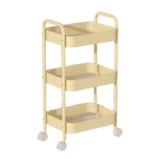 Стеллаж для хранения с колесами, прочная несущая многослойная конструкция, простая установка, устойчивая универсальная тележка для хранения