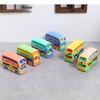 Dollhouse Mini Double  Bus Toy Colorful Model for Kids Room Play Accessories Educational Childrens Gift