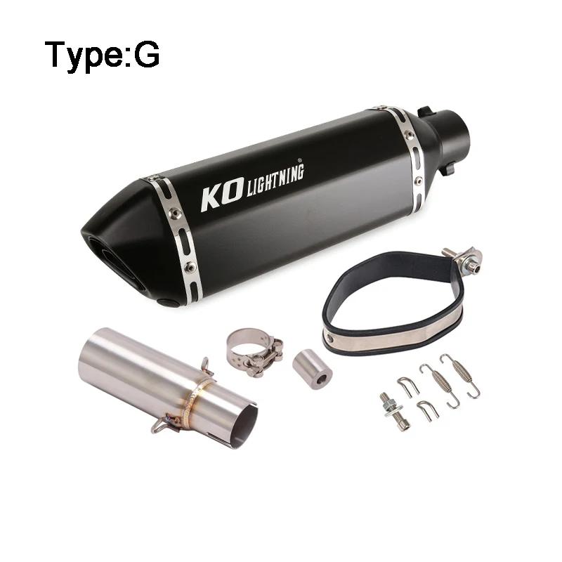 For Piaggio Beverly 125 300 MP3 125 250 300 Motorcycle Exhaust Mid Link Tube Escape 51mm Muffler Pipe With DB Killer Slip On