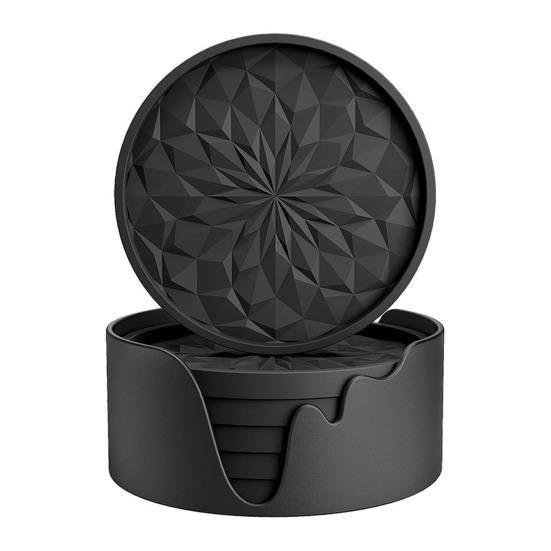 6Pcs Silicone Coasters Insulated Anti-Scald Heat-Resistant Odor-free Drink Coasters Home Bar Kitchen Decor