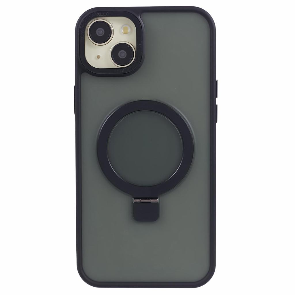 For iPhone 14 TPU+PC Case Compatible with MagSafe Skin-Touch Kickstand Phone Cover