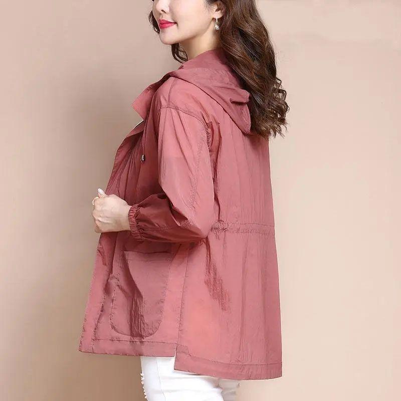 WTEMPO Весенне-летняя модная тонкая ветровка, женская куртка, пальто, женская длинная бейсбольная форма с капюшоном, свободные куртки