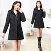 Cotton Clothes Women's Down Cotton Clothes Medium and Long New Fashion Slim Hooded Cotton Clothes Versatile Warm Women's Clothing