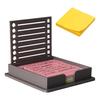 Sticky Note Holder with Stencil Post-it Note Dispenser Waterproof Portable Acrylic Self-Sticky
