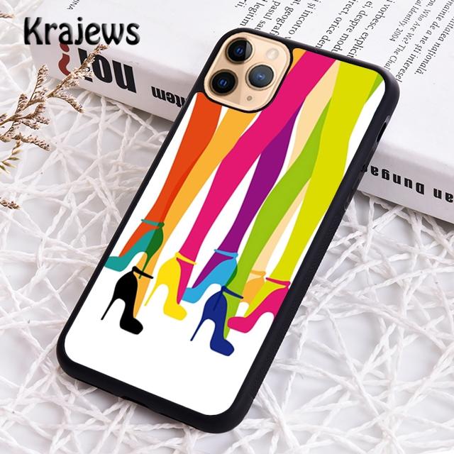 Krajews красные туфли на высоком каблуке Милый чехол для телефона For iPhone 17 Air 16 15 14 plus 11 12 13 pro max coque Shell Fundas
