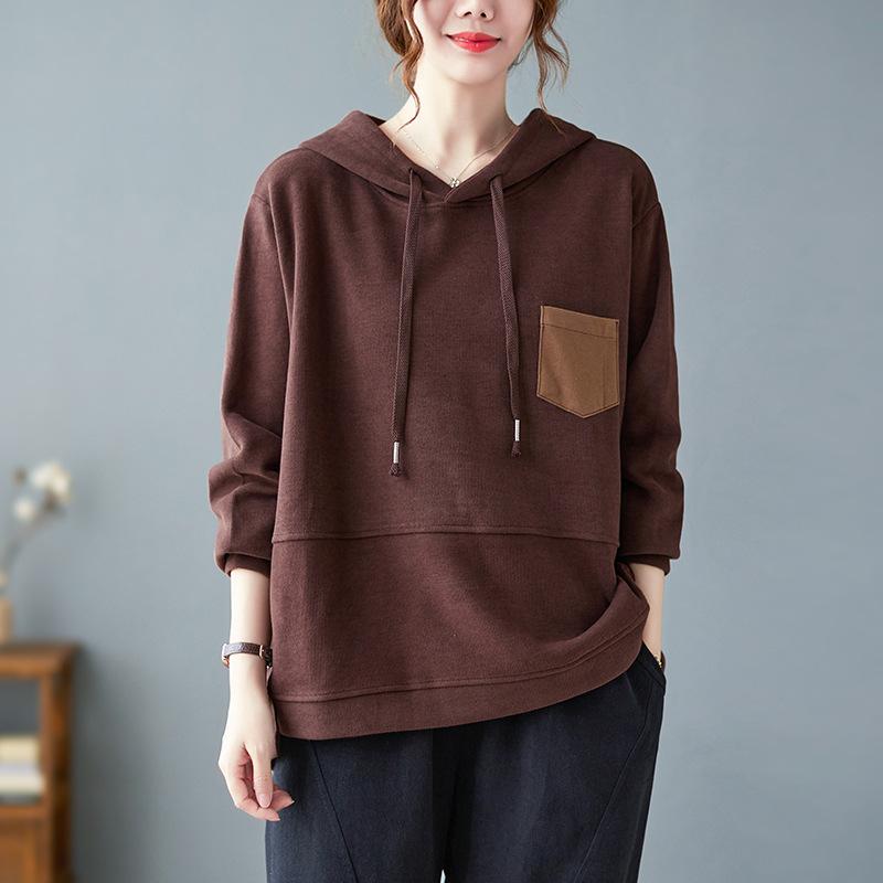 Женская толстовка с капюшоном, однослойная, свободная, большого размера, с капюшоном, свободная, короткая, с капюшоном