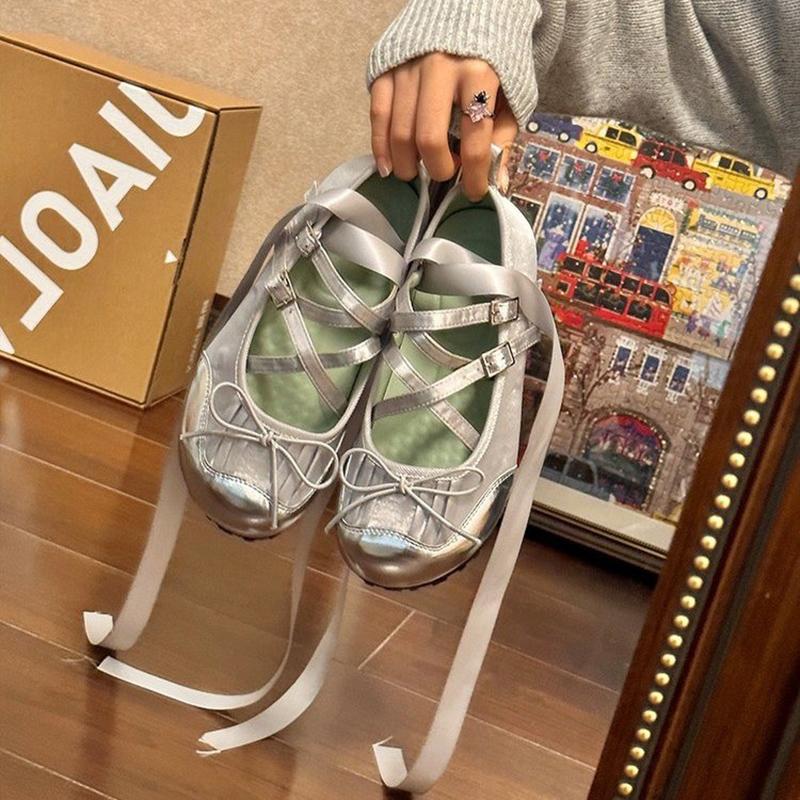 Весенние женские балетки с перекрестным ремешком, модные элегантные туфли с круглым носком, женские удобные балетки в уличном стиле с мягкой подошвой