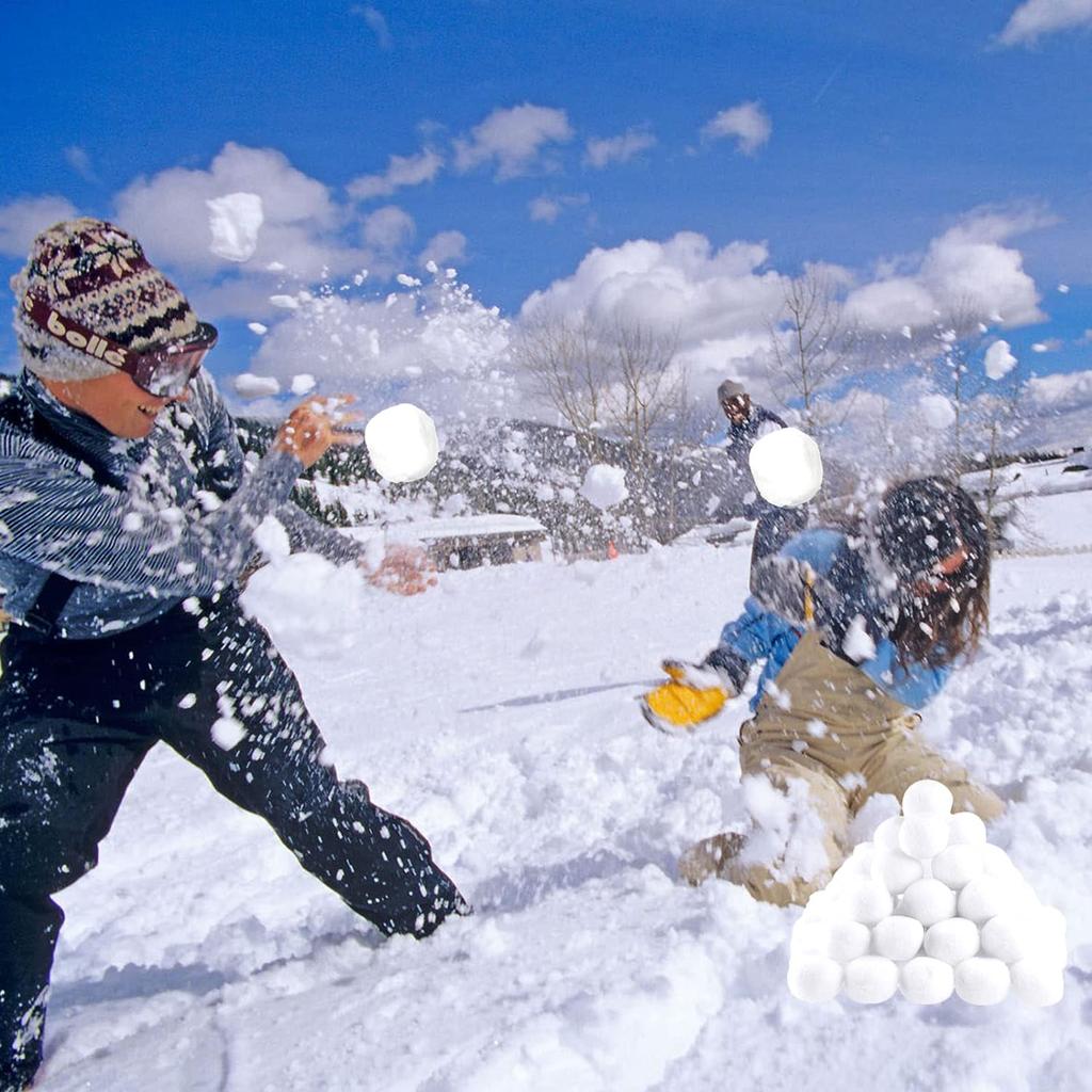 10 Pack Snow Fight Balls 2.8 Inch Large Size Christmas & Winter Holiday Realistic Fake Snow Toys for Indoor & Outdoor Snow Fight & Toss Game