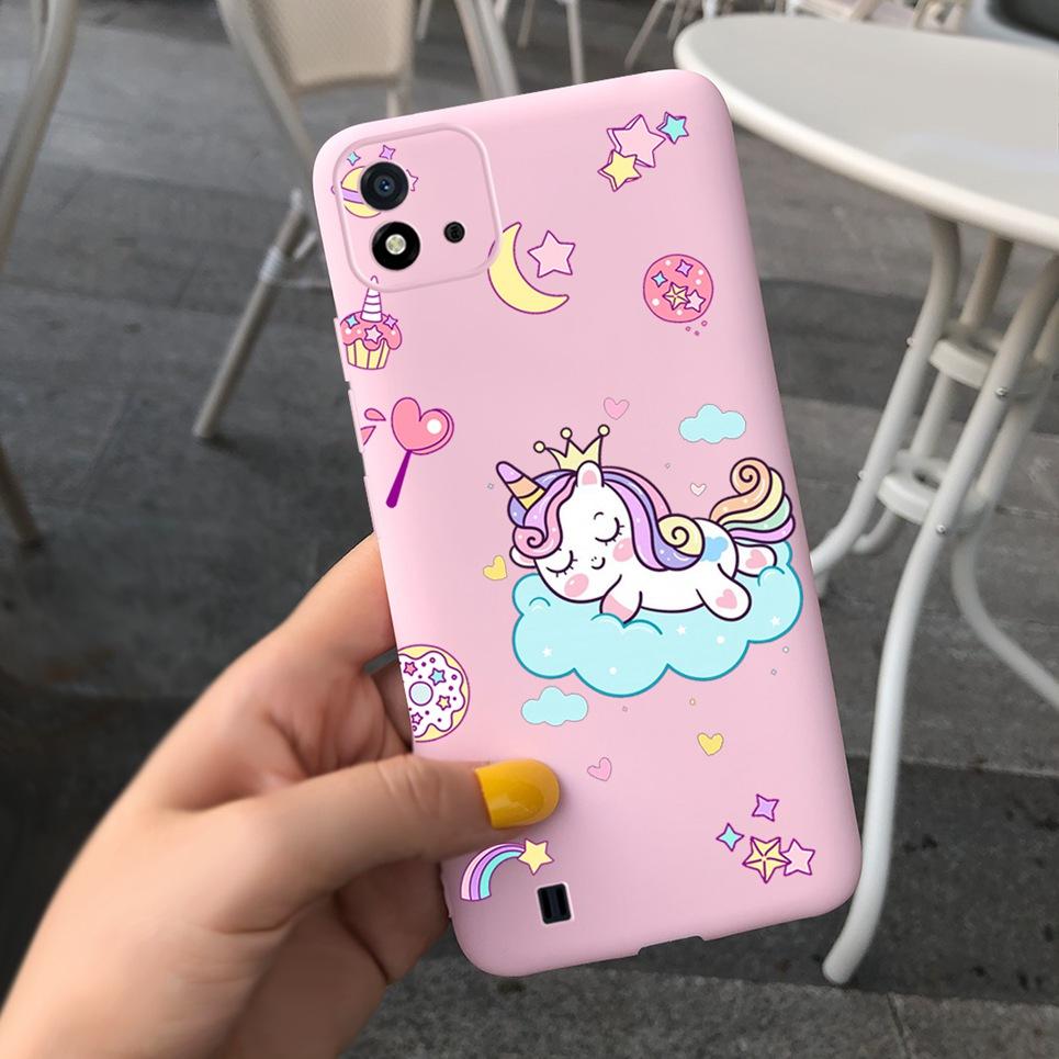 Канди Чехол для телефона Для Realme C11 2021 Чехол 6.52" Мультяшный Детский Девочка Задняя крышка Оболочка Для Oppo Realme C11 C 11 RMX3231 Силиконовый