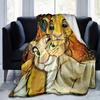 1pc. Cartoon Lion King Blanket, Soft and Warm Home Decor for All Seasons, Perfect Gift for Friends and Family, Cute Animal Print Throw Blank