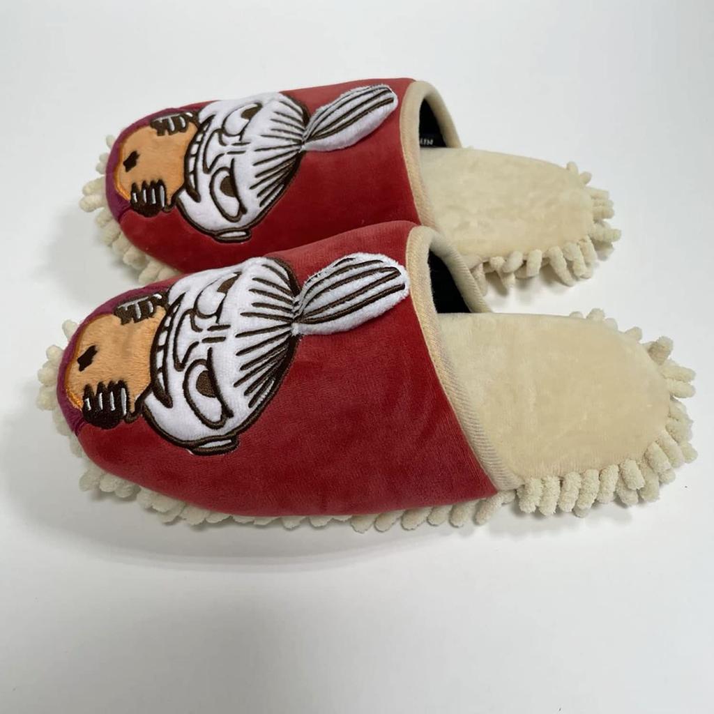 Moomin Little My Cute Slippers for Comfortable Sizes Perfect for Indoor Use or As a Guest Mop-Style Cleaning, Walking, Stylish, Red, 22cm-24cm,