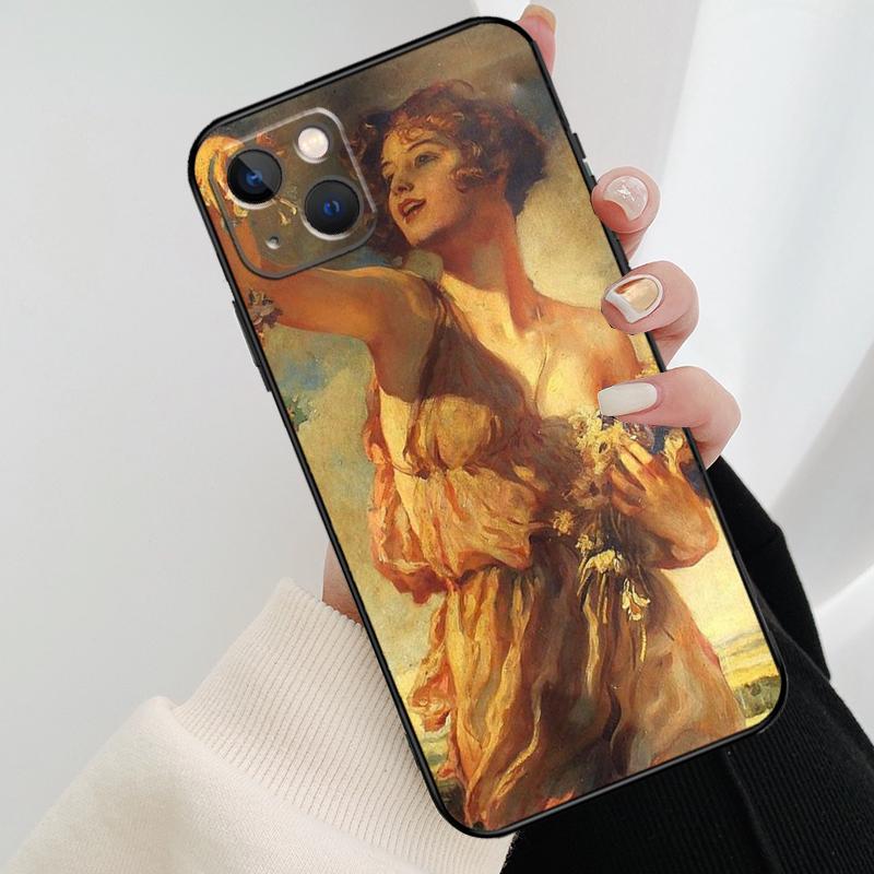 Чехол для телефона с картиной эпохи Возрождения для iPhone 17 Pro Max 15 14 13 11 12 16 Pro Max mini 15 16 Plus 16e 17 Air Cover