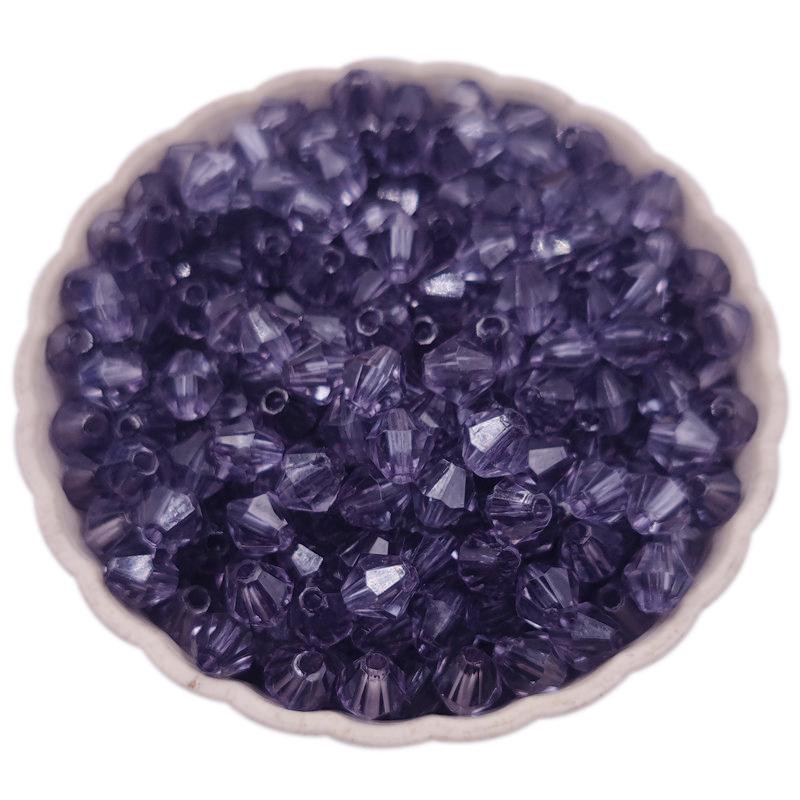 Творческие двухконусные свободные бусины 20-200 шт 5-8 мм акриловые прозрачные для изготовления ювелирных изделий своими руками граненые принадлежности