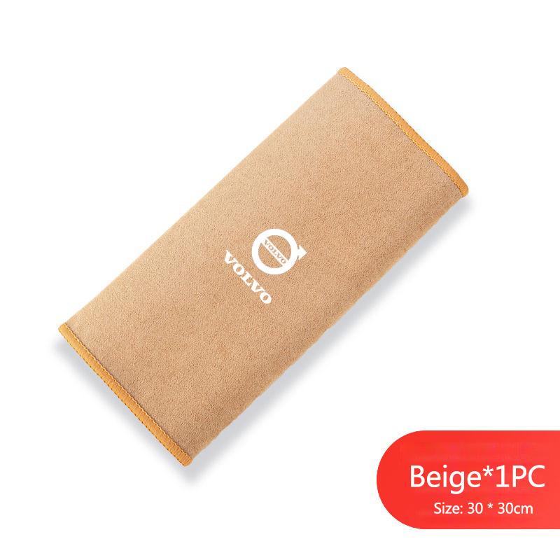 1PC Car Logo Wash Microfiber Towels Cleaning Drying Cloth For Volvo XC60 V50 V40 XC90 V90 V60 EX90 S90 XC40 C40 Auto Accessories