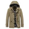 Men's Autumn and Winter Casual Large Size Thin Jacket Versatile Medium and Long Trench Coat Men