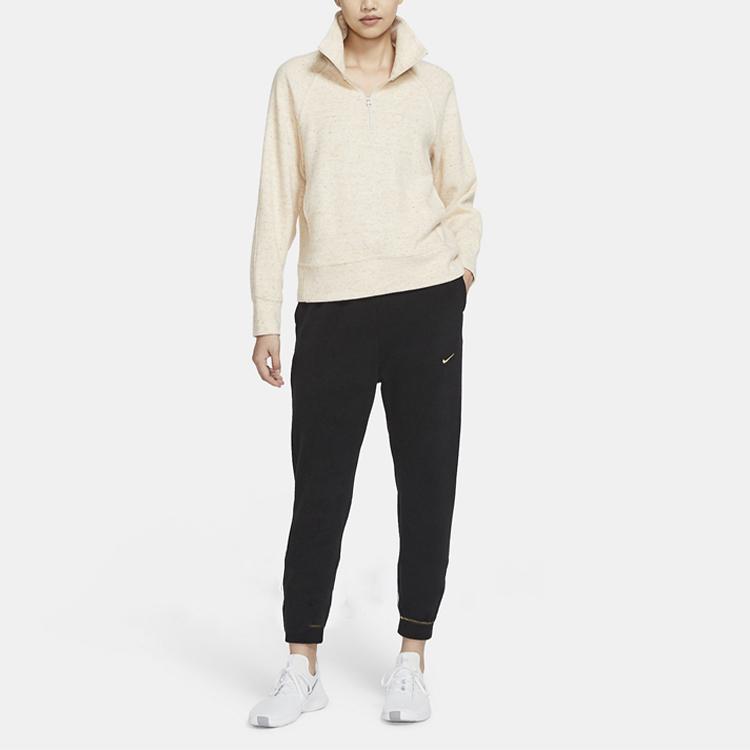 Nike Женские вязаные спортивные штаны черные с умеренной манжетой CU6046-010