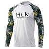 Мужской костюм HUK Fishing с длинным рукавом и капюшоном, дышащая футболка UPF50