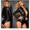 Горячая распродажа, осенний женский кожаный комбинезон на молнии, приталенного кроя, с длинным рукавом, в стиле ночного клуба