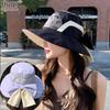 Hat Women's Summer Sunscreen Bucket Hat New Sun Hat Cold Silk Cool Sun Hat Elegant Bow Tide