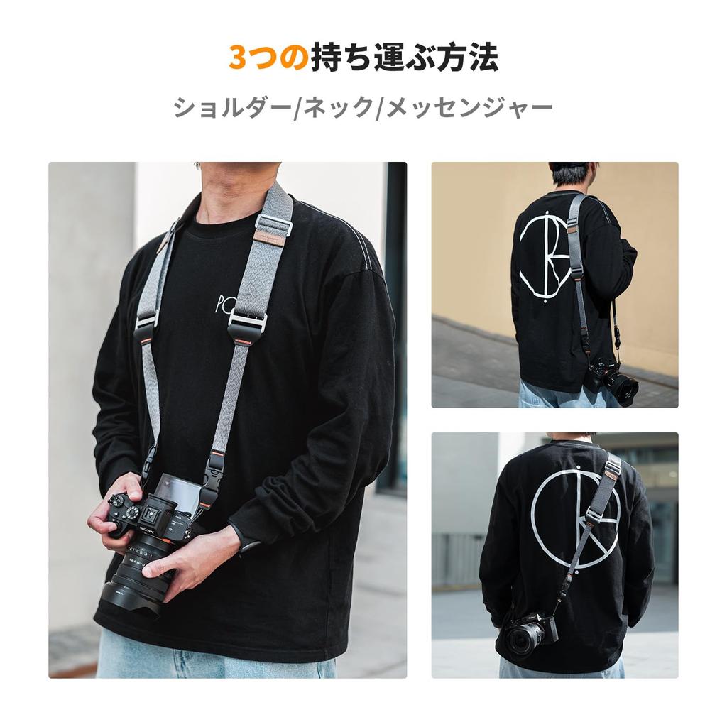 Ремень для камеры Concept, плечевой ремень, шейный ремень, легкий ремень, ширина 45 мм, регулируемая длина, стильный ремень для камер, чистый серебристый, K&F, быстрая съемка