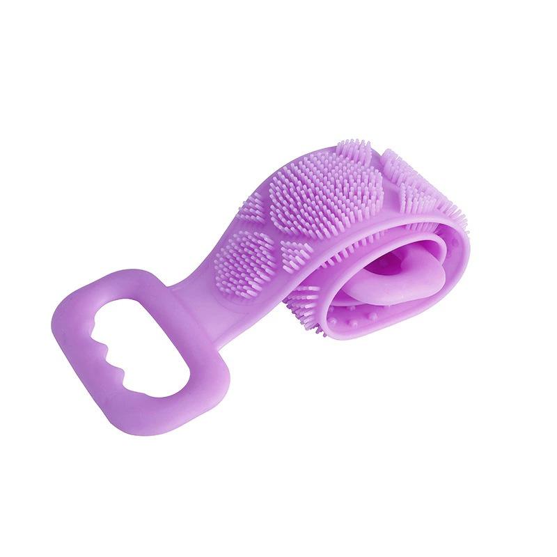 Silicone Double-Sided Long Handle Bath Scrubber and Massage Brush