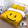 Smiley Face Yellow Bedding Set Bedding set (1 duvet cover, 2 pillowcases, duvet not included)