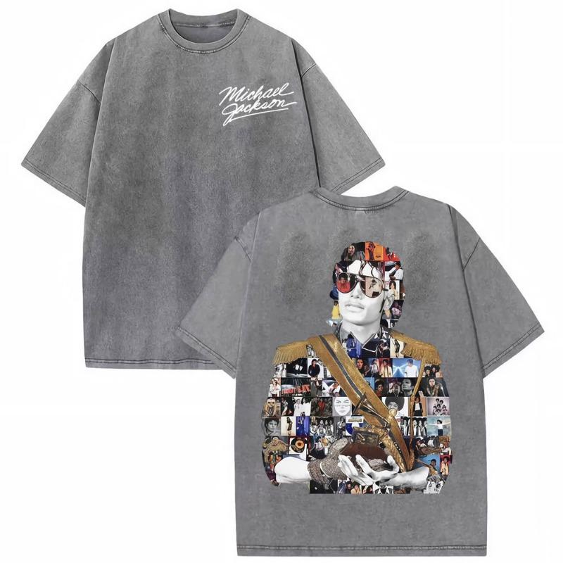 Король Поп-музыки Майкл Джексон Bad Мировой Тур Футболки Женские Повседневные Свободные Оверсайз Футболки Хип-Хоп 90-е Винтажные Стиранные Футболки