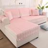 Plaid Lace Decorated Non-slip Sofa Cover Protector Chaise Four Season Universal Stretch Corner Sofa Cushion Towel 1/2/3/4-seater