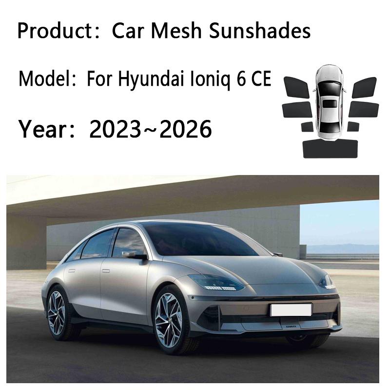 Sun Shades For Hyundai Ioniq 6 CE 2023~2026 Sunshade Windshield Heat Insulation Curtains Privacy Window Visors Car Accessories