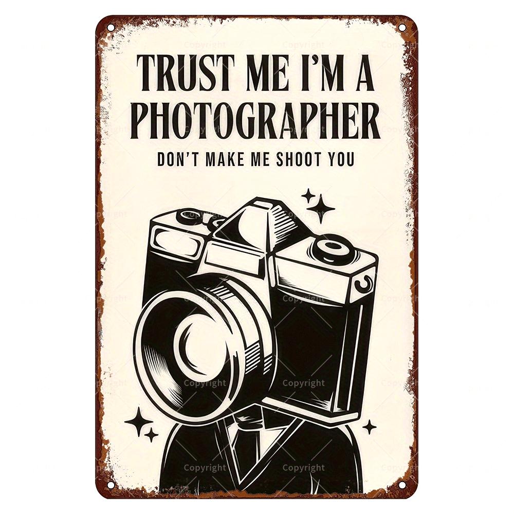 D Flat D FlatPhotographers CameraThemed Wall Plaque Vintage PreDrilled Suitable Photography Lovers Seasonal StudioOff