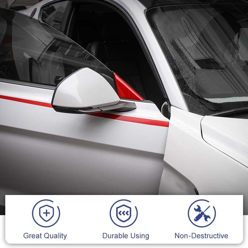 ABS A-pillar Triangle Trim Decoration Cover Sticker Trim For Ford Mustang 2016 Up Car Exterior Accessories