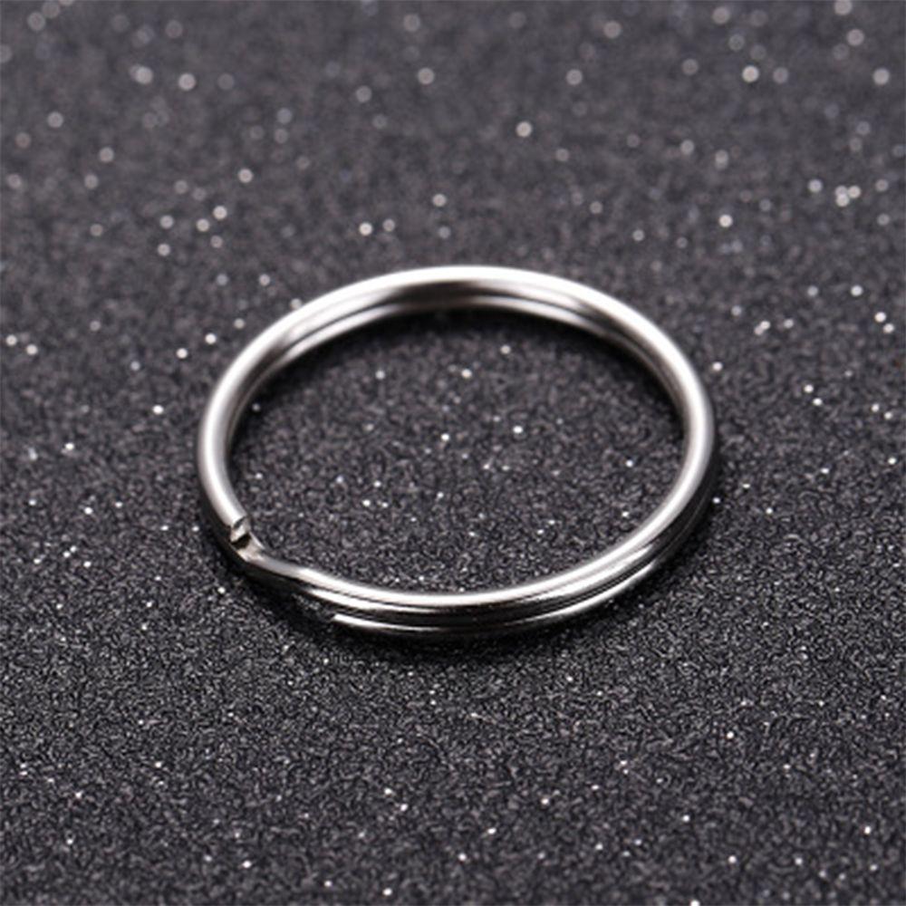 10Pcs/Pack 25/28/30/32mm Connectors Clasps Keychain Split Key Ring Chain Loop Stainless Steel