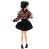 Plaid Sweater Doll Sweater Skirt Set Multicolor Mini College Suit Fashion Doll Clothes