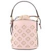 Michael Kors M K Aidy Сумка-ведро из кожи с кулиской и вырезанным логотипом Мини женские сумки Цвет: Мороженое-Розовый 35T1GUWC5L-POWDER-BLUSH
