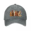 Coffee Gesture Typography Cafe Lover  New Vintage Washed Cotton Baseball Cap Sun Hats
