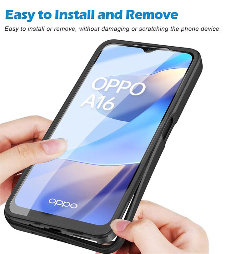 Противоударная задняя крышка 360 Full Clear для Oppo A16 A16s A54s Чехол Защита экрана и камеры Чехлы для телефона для OppoA16 A 54s Funda