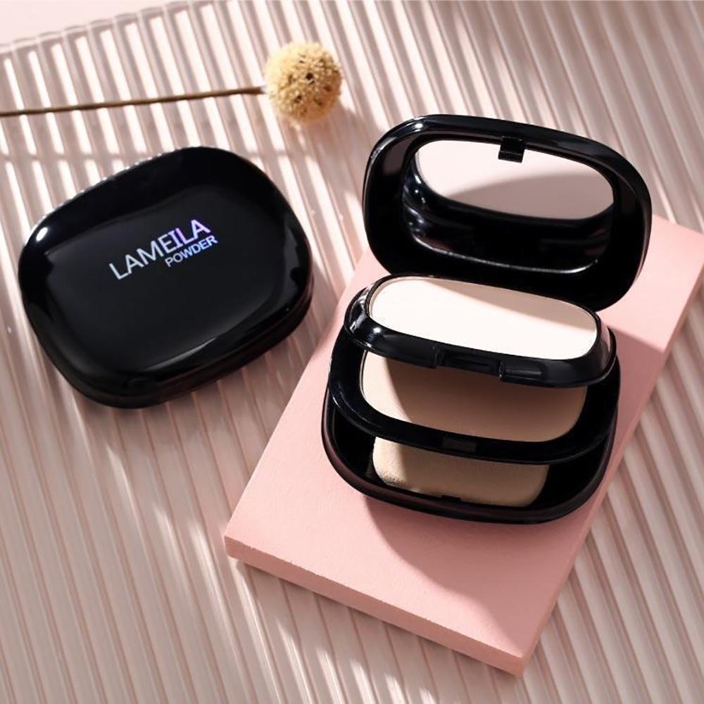 Powder Matte Finish Long-Lasting Oil-Control Waterproof Dual-Use Face Powder & Foundation for Smooth Flawless Skin Makeup