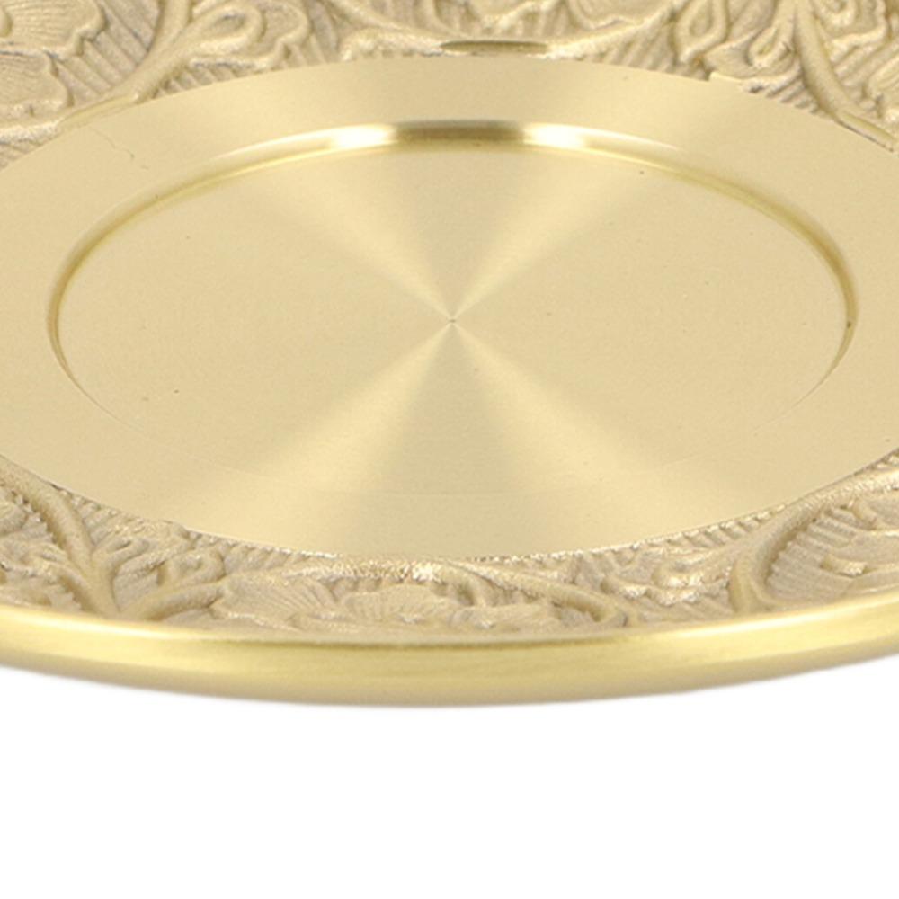 Flower Carving Coffee Cup Saucer Fine Polished Storage Display Tray Ornamental Plate Home Decor